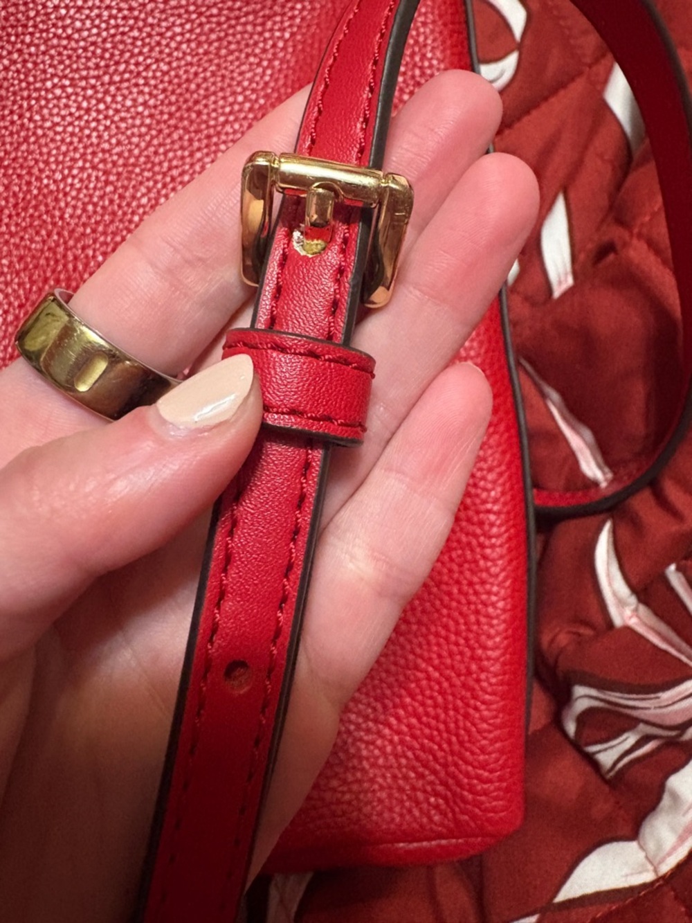 Michael Kors Bright Red Trisha with Gold Hardware - Picture 4 of 4